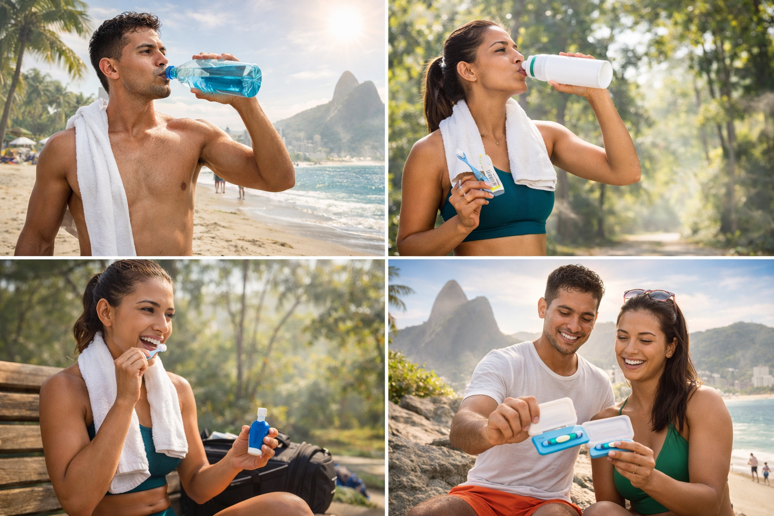 Brazil oral care lifestyle habits outdoor sports beach hygiene routine