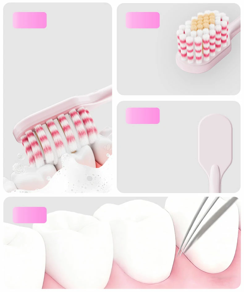 Magic Wand Soft Adult Toothbrush Gentle Wide Head Cleaning