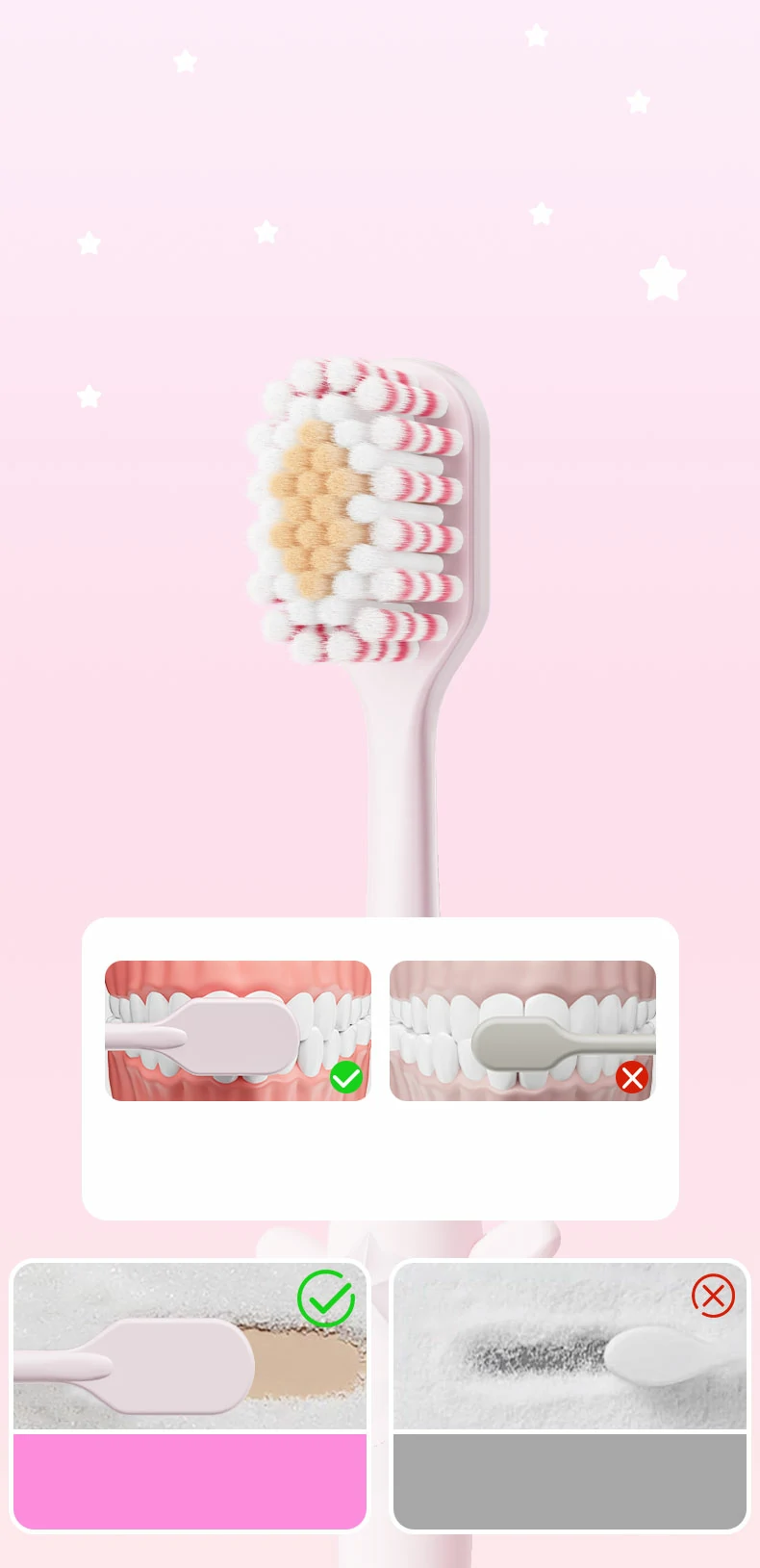 Magic Wand Soft Adult Toothbrush Gentle Wide Head Cleaning