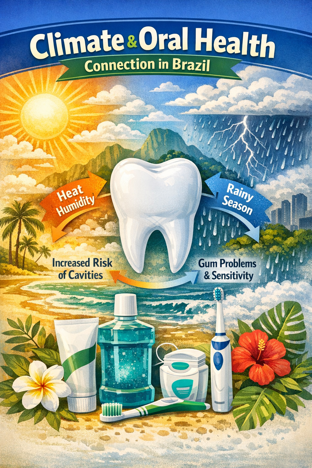 climate influence on oral care habits in Brazil summary visual