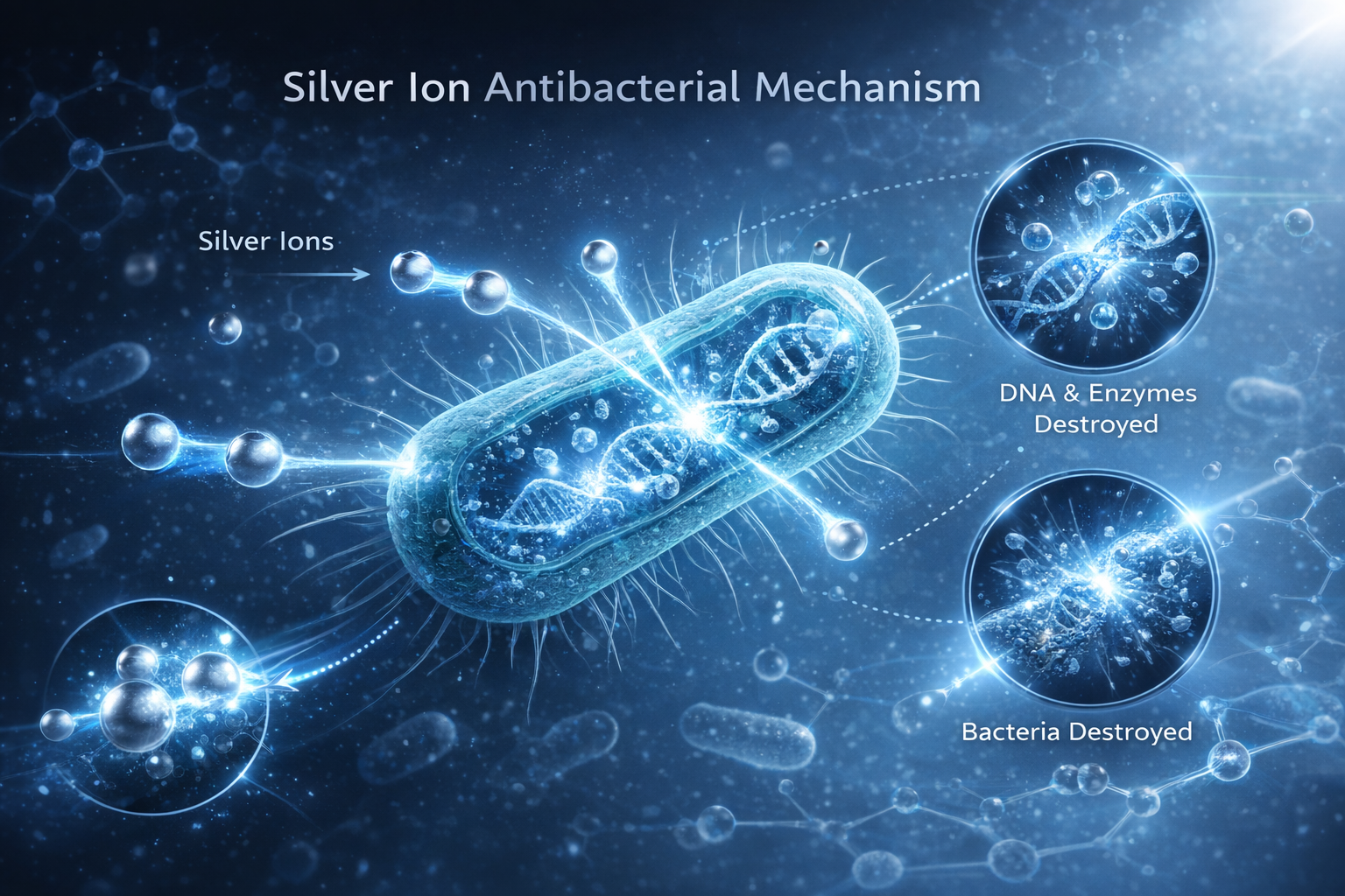 silver ion antibacterial mechanism killing bacteria