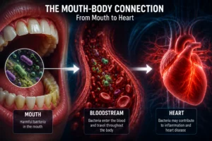 mouth body connection bacteria traveling from mouth to heart bloodstream