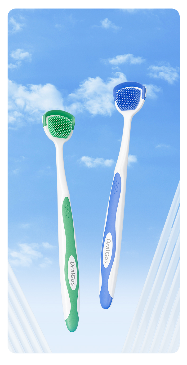 Double-sided Tongue Scraper Brush for deeper cleaning