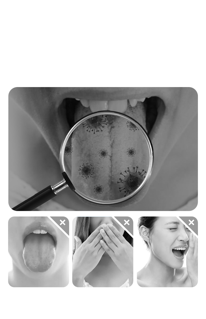 Double-sided Tongue Scraper Brush for deeper cleaning