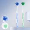 Tongue Scraper Brush with double-sided soft rubber design