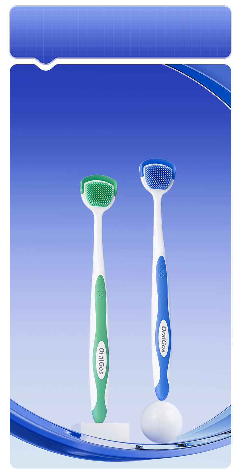 Double-sided Tongue Scraper Brush for deeper cleaning