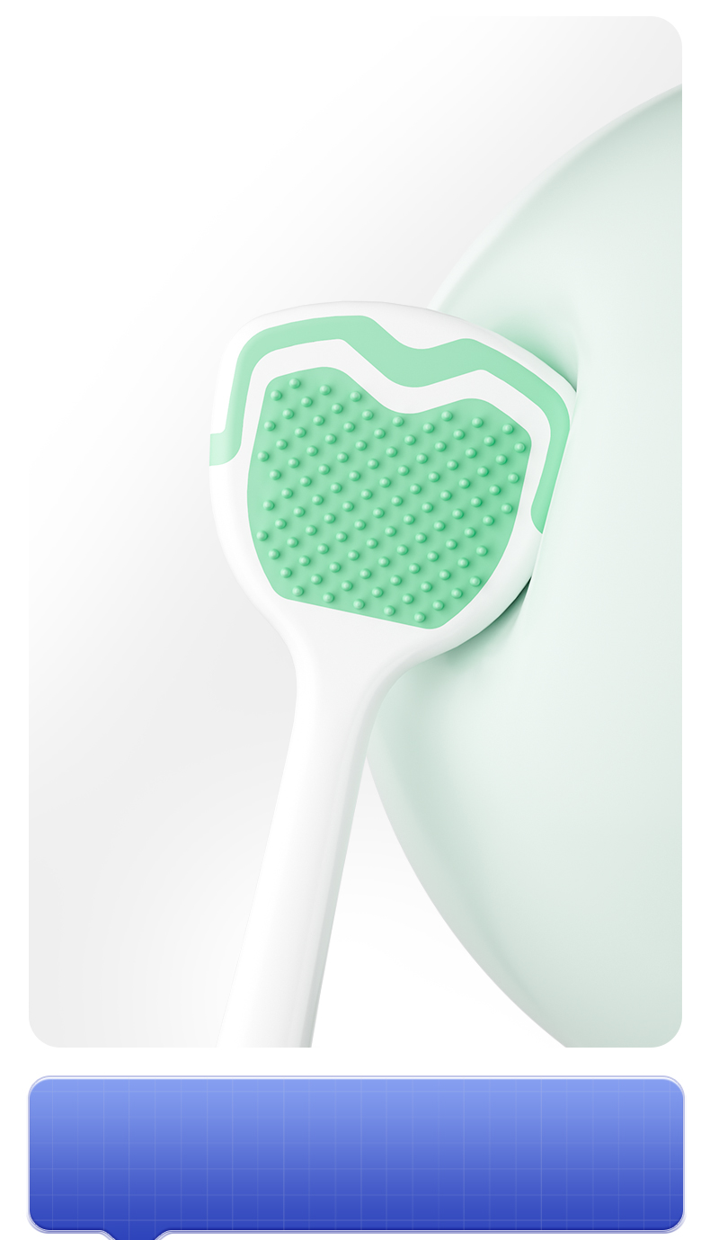 Double-sided Tongue Scraper Brush for deeper cleaning