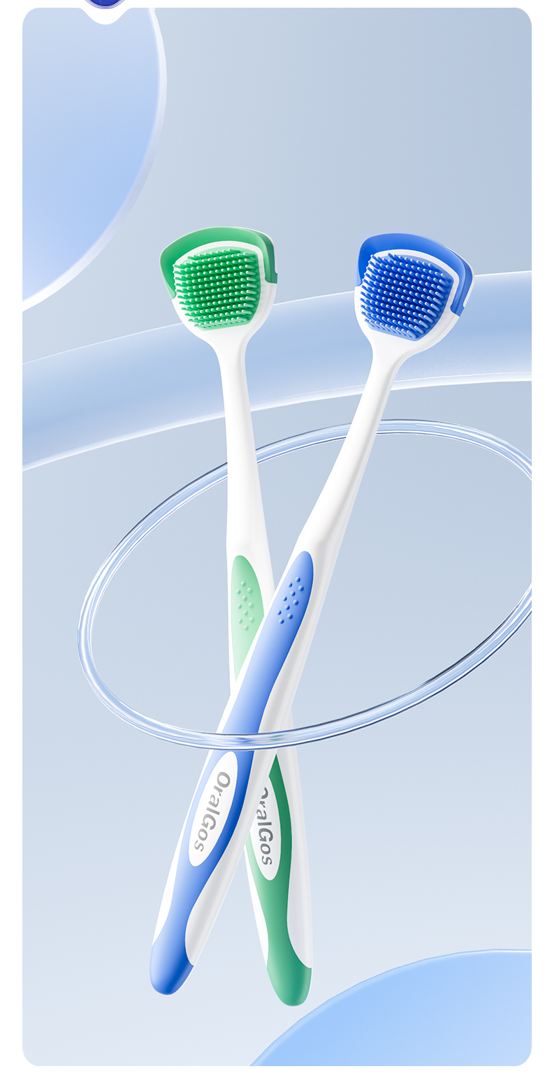 Double-sided Tongue Scraper Brush for deeper cleaning