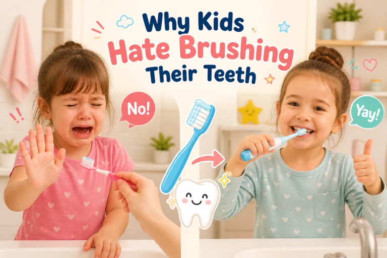 kids hate brushing teeth vs happy brushing routine comparison