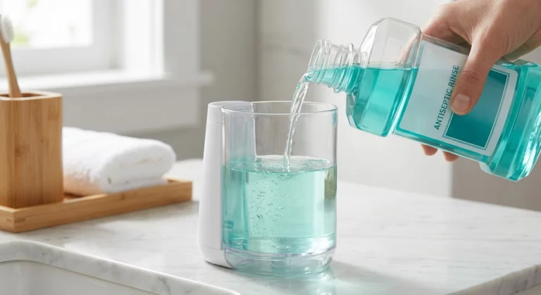 can you put mouthwash in a water flosser