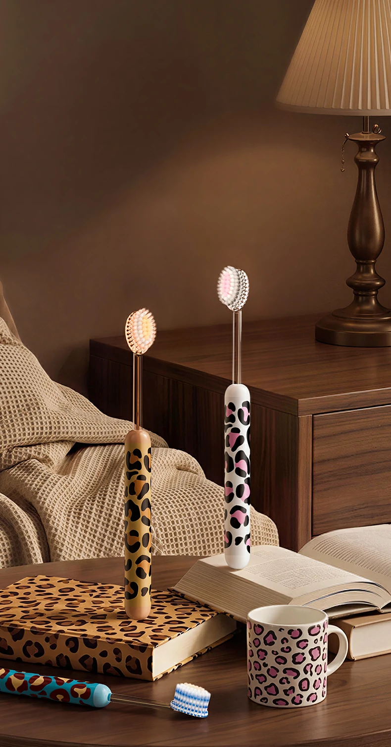 Fashion Leopard High-Density Soft Toothbrush