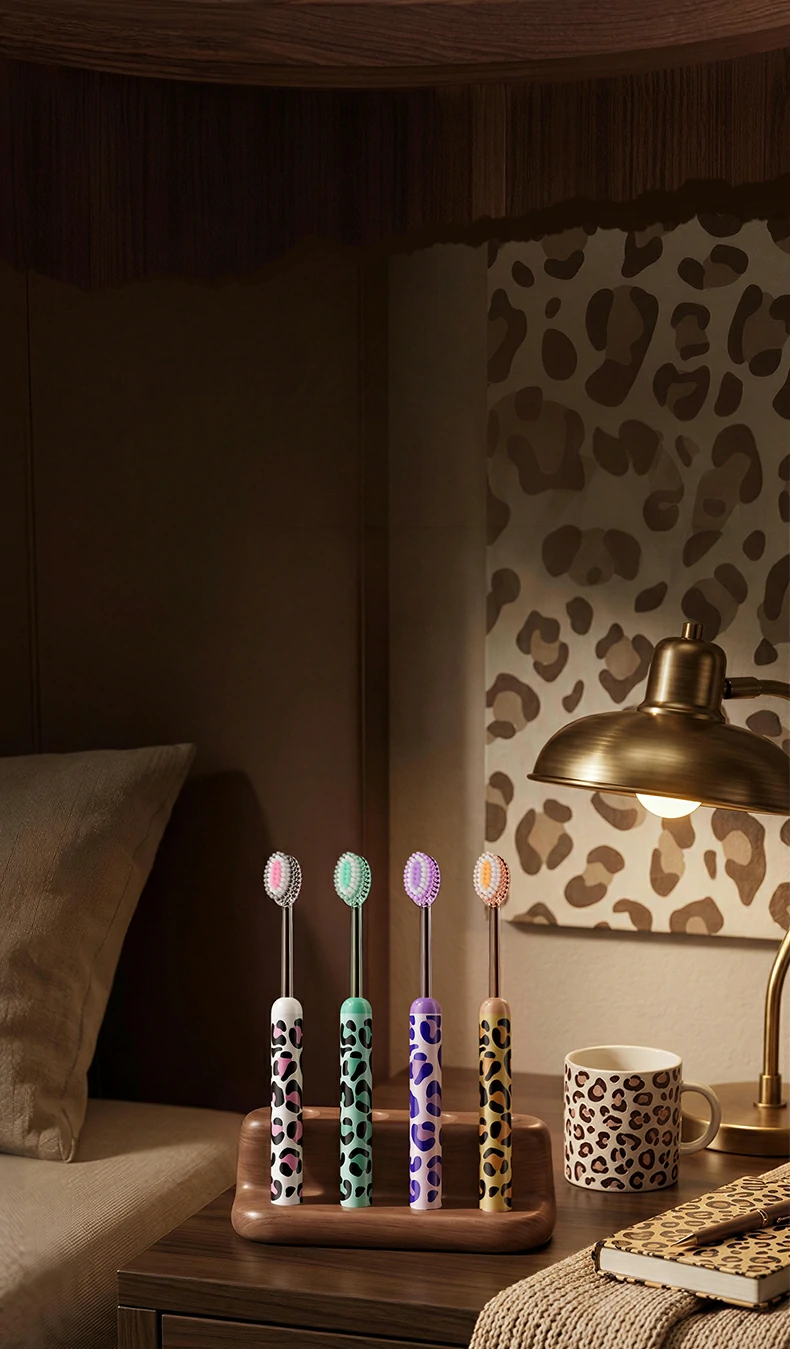 Fashion Leopard High-Density Soft Toothbrush