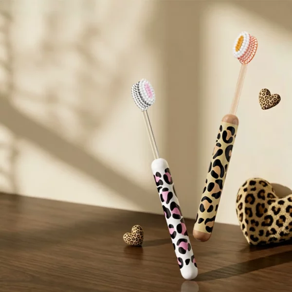 Fashion Leopard High-Density Soft Toothbrush