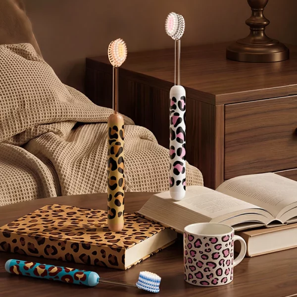 Fashion Leopard High-Density Soft Toothbrush