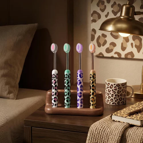 Fashion Leopard High-Density Soft Toothbrush