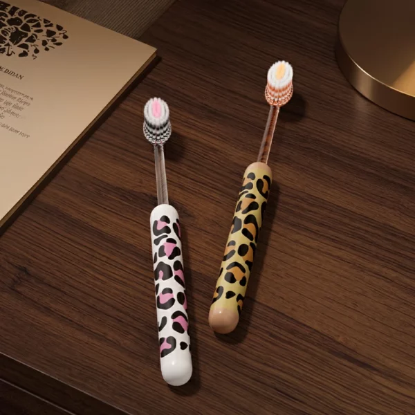 Fashion Leopard High-Density Soft Toothbrush