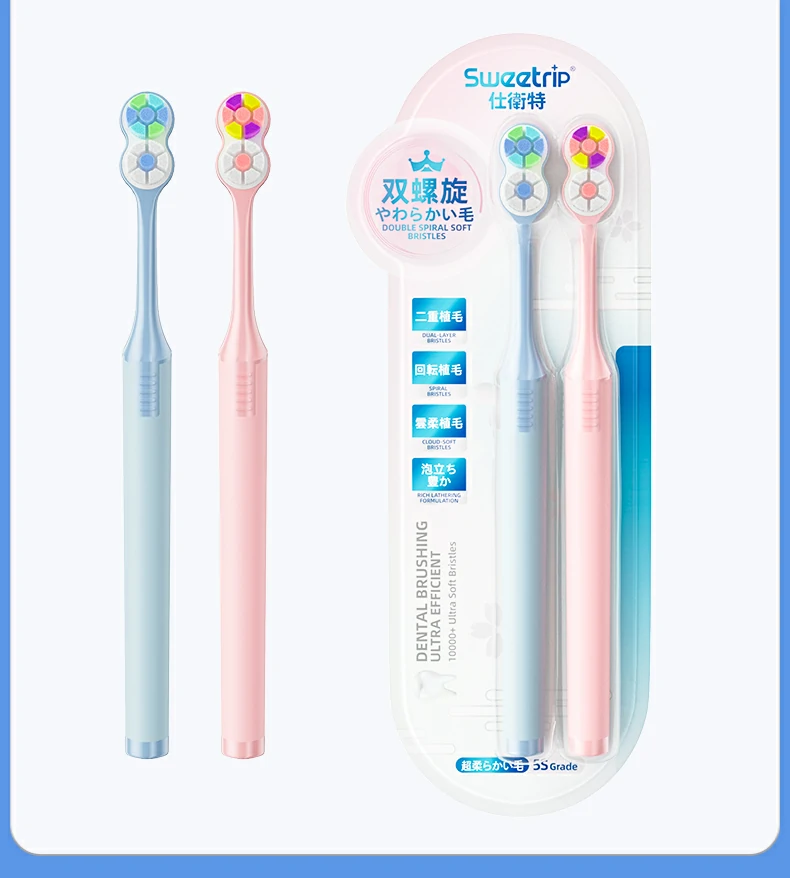 Sweetrip Double Spiral 10000+ Ultra Soft Bristle Toothbrush