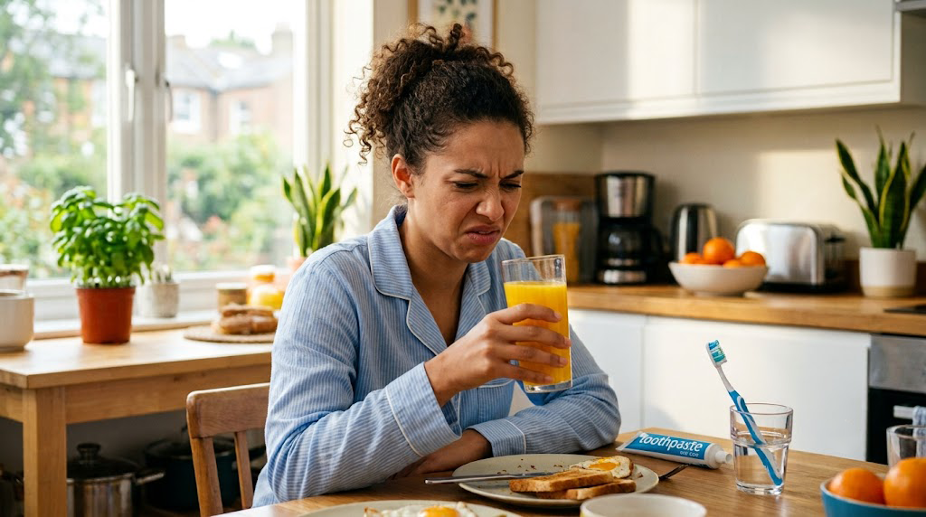Why Does Water (and Orange Juice!) Taste Weird After Brushing Your Teeth?
