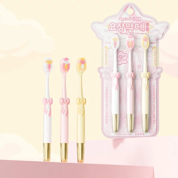 soft bristle fairy toothbrush (8) dycrol KR686 Fairy Wand Soft Bristle Toothbrush 3 Pack