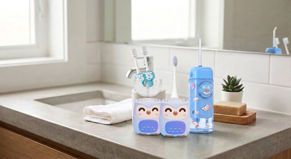 Kids toothbrush and gentle electric oral care products for baby teething timeline