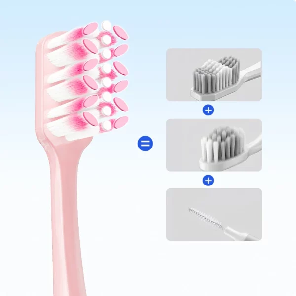 Orthodontic Toothbrush Set (4) Sweetrip Orthodontic Toothbrush Set with Interdental Brush