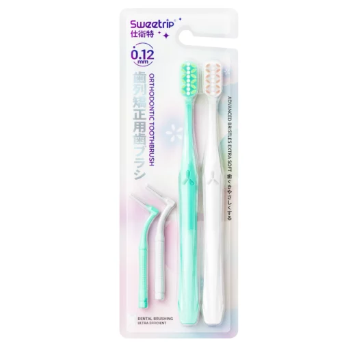 Sweetrip Orthodontic Toothbrush Set with Interdental Brush