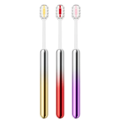 Sweetrip S623 Electroplated Ultra Soft Manual Toothbrush 3 Pack