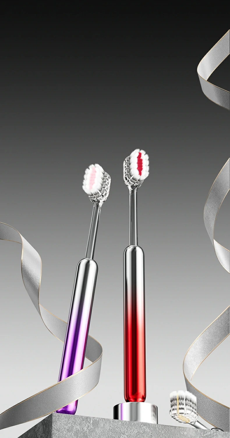 Sweetrip Electroplated Ultra Soft Manual Toothbrush 3 Pack