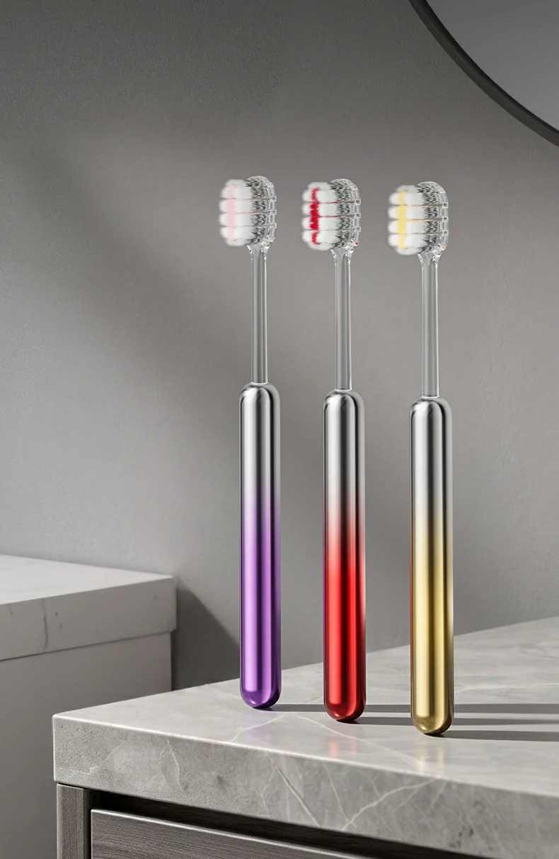 Sweetrip Electroplated Ultra Soft Manual Toothbrush 3 Pack