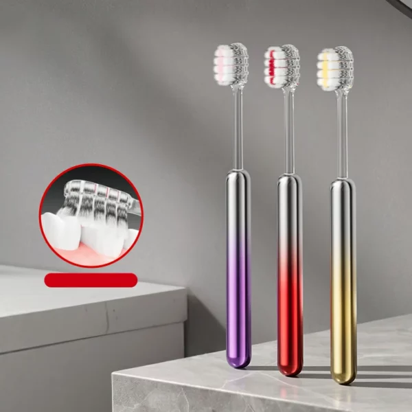 ultra soft manual toothbrush (8) Sweetrip Electroplated Ultra Soft Manual Toothbrush 3 Pack