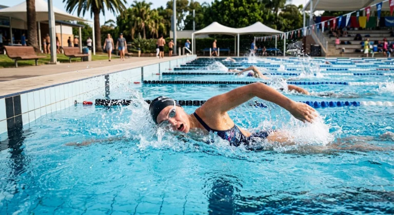 Swimmer in a chlorinated pool who may develop swimmer's calculus