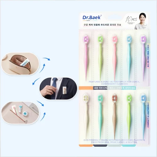 3-in-1 Travel Toothbrush with Tongue Scraper & Toothpick