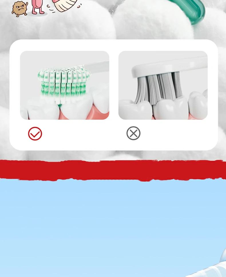 3-Tier Stepped Soft Children Manual Toothbrush