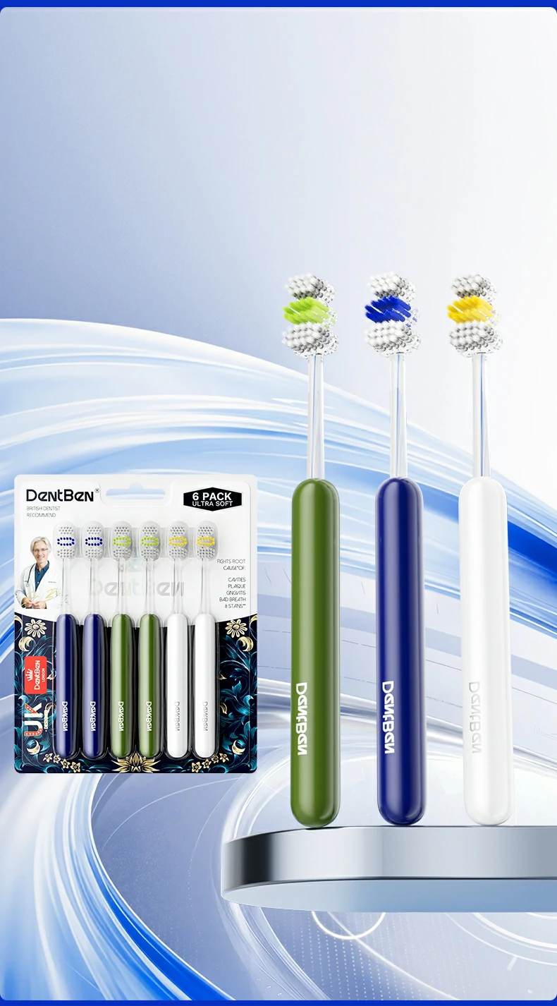 Deep Cleaning Adult Toothbrush Soft PBT Bristles