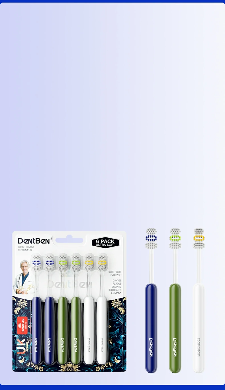 Deep Cleaning Adult Toothbrush Soft PBT Bristles