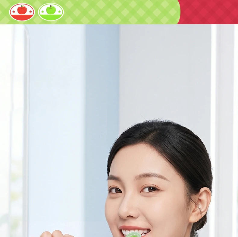Apple Core Handle Triple Level Soft Toothbrush