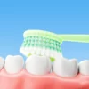 Triple Level Soft Toothbrush (3) Apple Core Handle Triple Level Soft Toothbrush