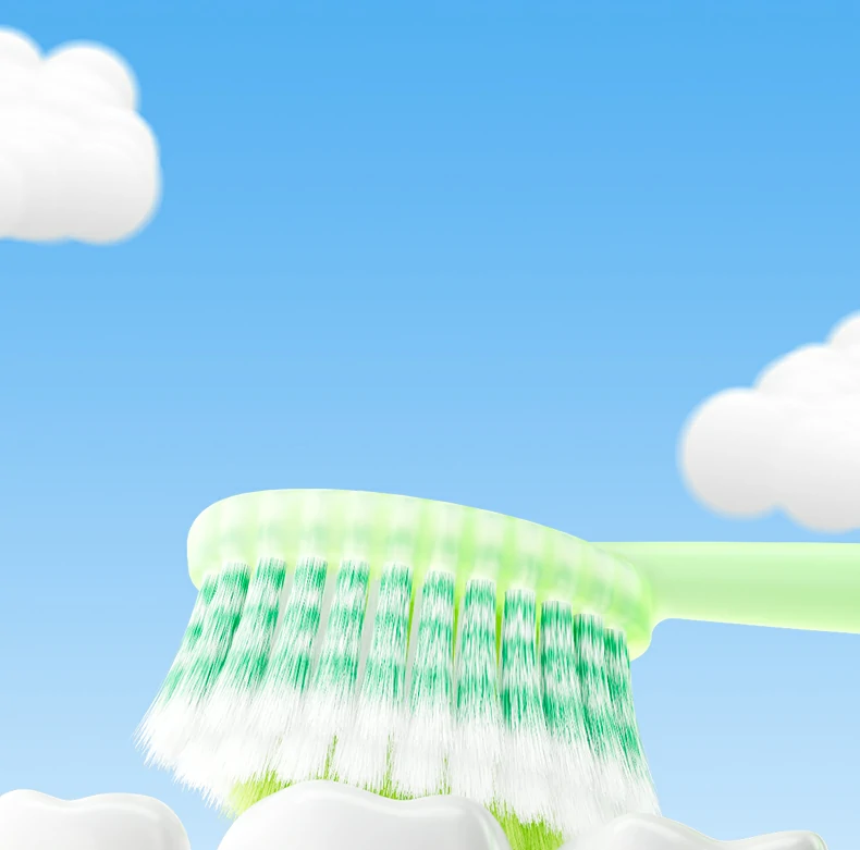 Apple Core Handle Triple Level Soft Toothbrush