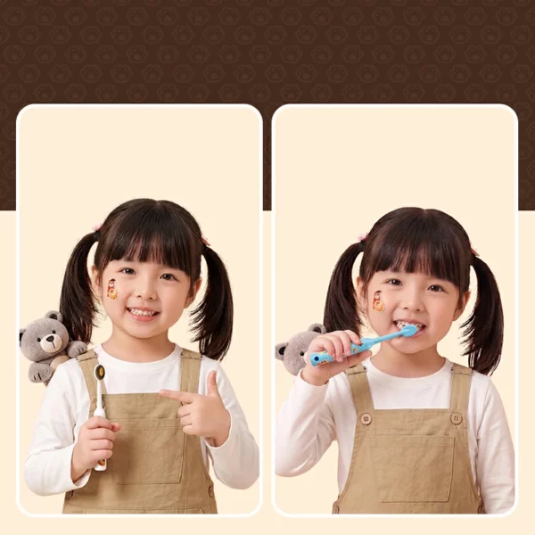 Ultra Soft Kids Toothbrush (8) Cartoon Bear Ultra Soft Kids Toothbrush (5-Pack) – High-Density PBT Bristles